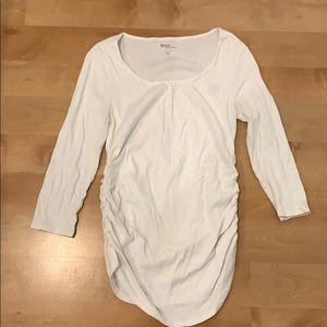White maternity shirt